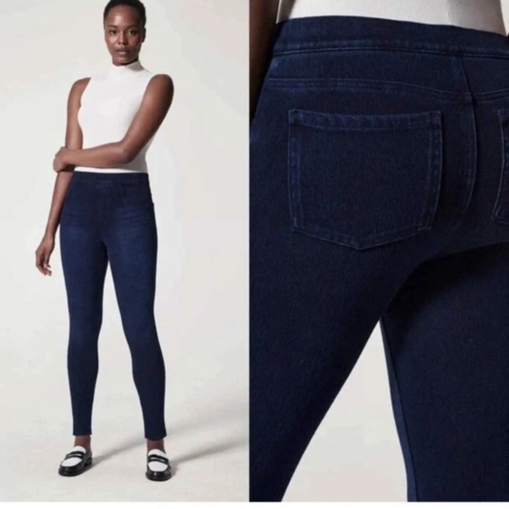 SPANX Jean-ish Ankle Leggings Jeans Twilight Dark Wash XL